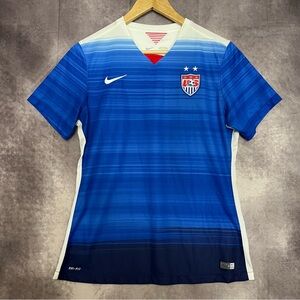 Nike‎ Authentic Dri-Fit Women’s Size Large US Soccer 2015 World Cup Jersey Blue.